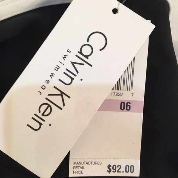 SOLD. Calvin Klein 1 Piece Halter Swimsuit 6 New - Picture 4 of 6