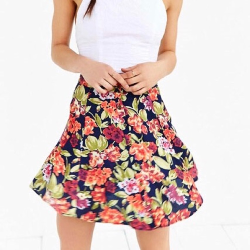 UO Floral Button Down Skirt