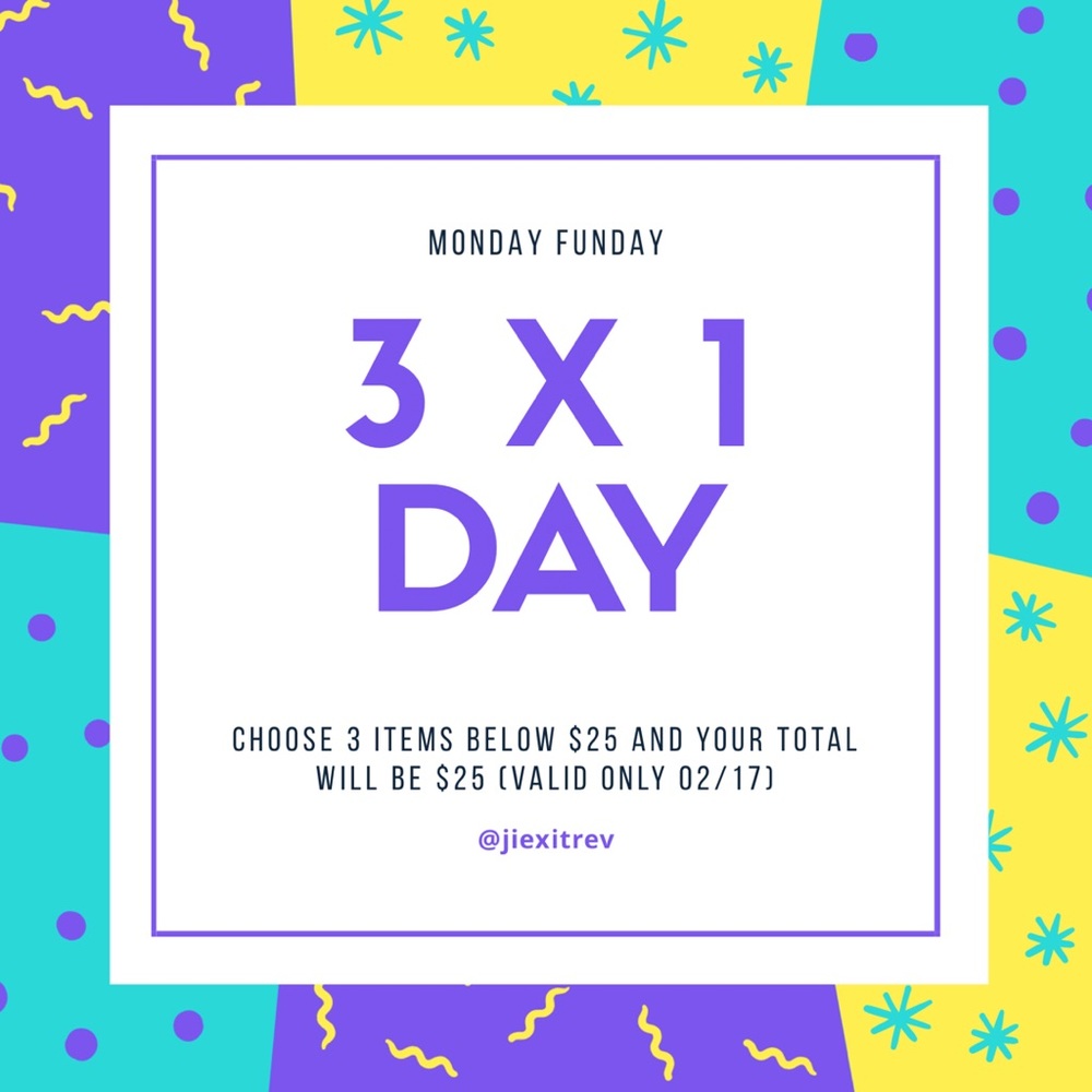 Hooray!! 3X1 Day‼️