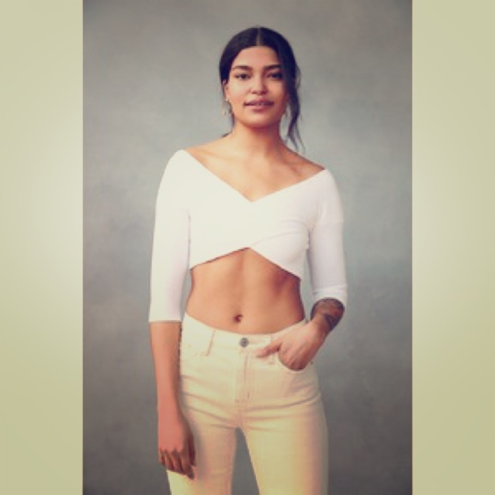 Cross body crop top - body con