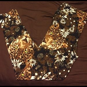 LuLaRoe TC BROWN CHEETAH leggings.