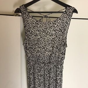 Floral, backless dress