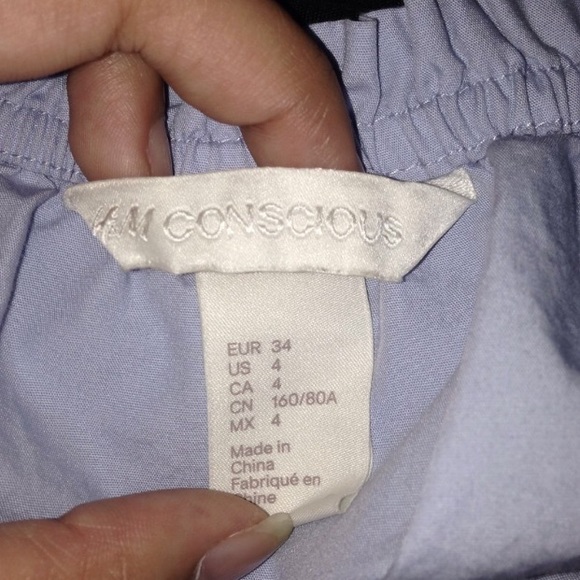 H&M Conscious Light Blue Off The Shoulder Top - Picture 2 of 3