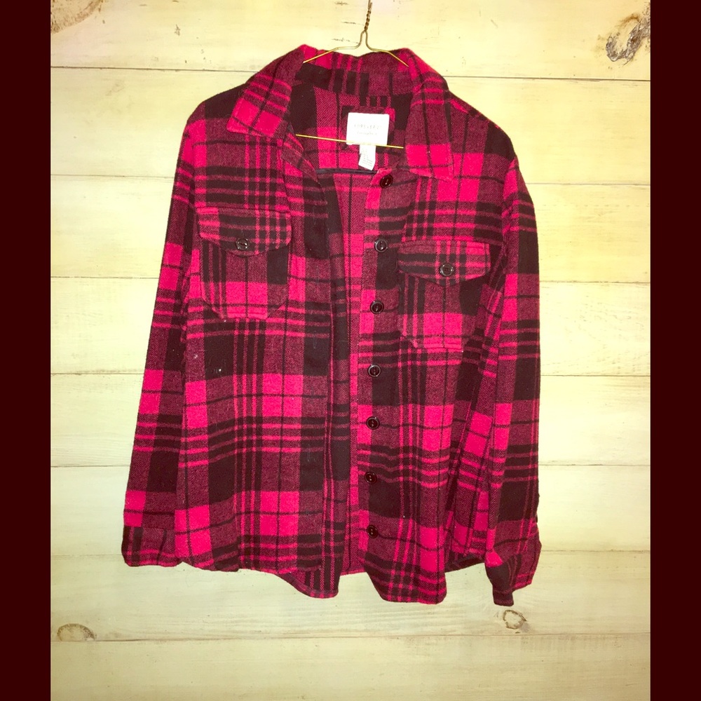 Forever 21 - Plaid button-up fleece