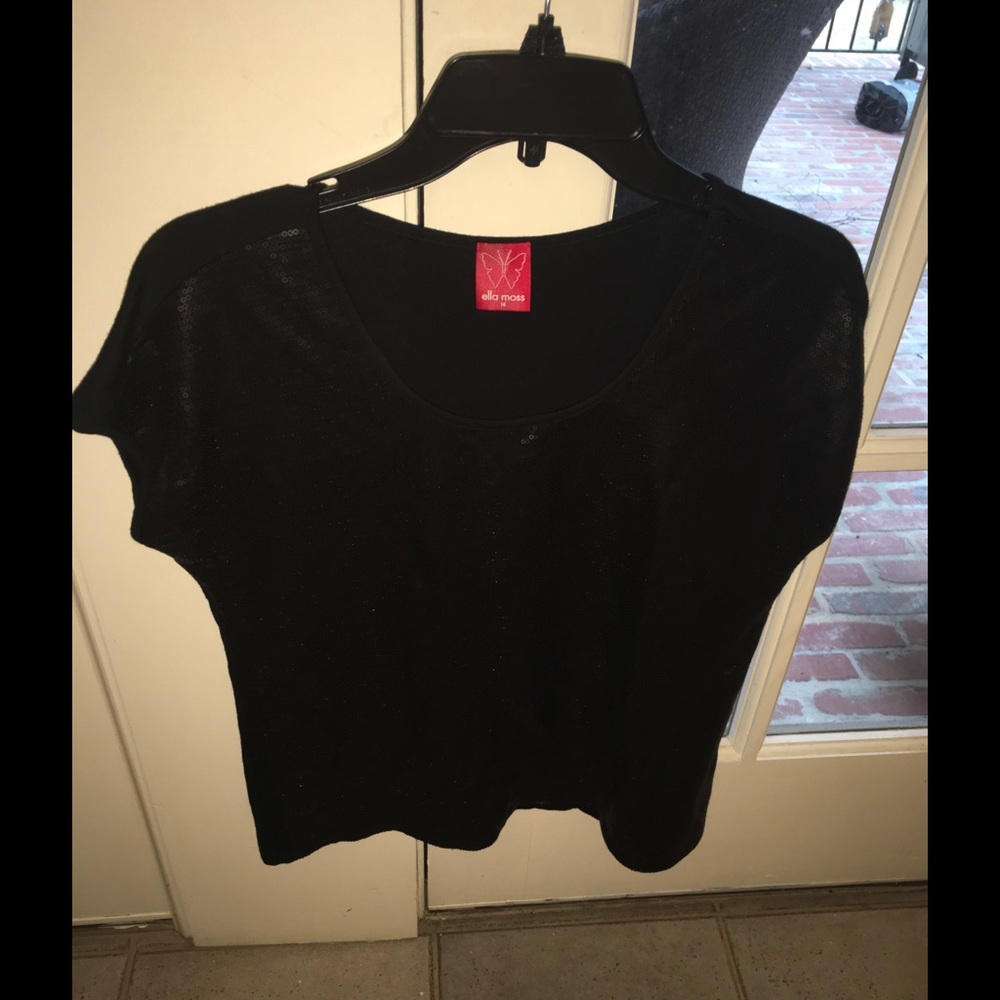 Ella moss sequined black top