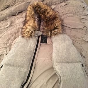 Gap Puffy Vest with Fur Hood