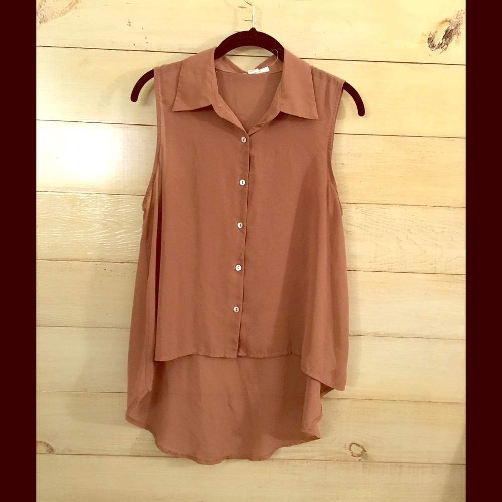 Forever 21 - Sheer sleeveless button up blouse
