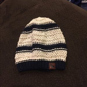 Abercrombie and Fitch hat.