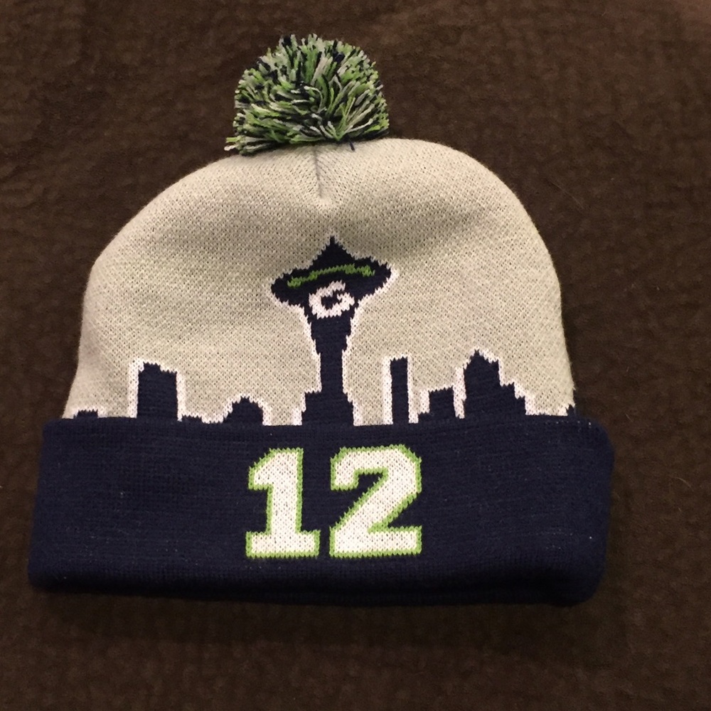 Seattle Seahawks beanie.