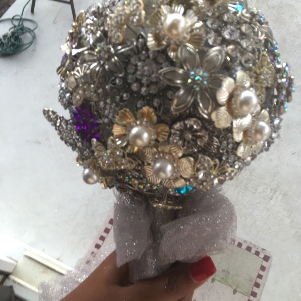 Brooch Bouquet of your color and choice handmade