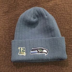 Seattle Seahawks beanie.