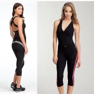 BEBE SPORT HOT PINK LEOPARD JUMPSUIT. New size XS