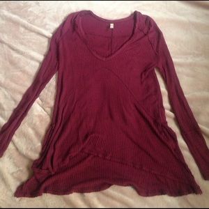 Free People XS burgundy sweater
