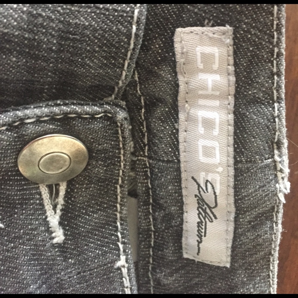 Chicos platinum jeans charcoal gray size 1.5 reg