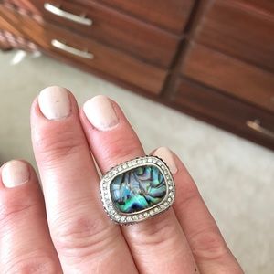 Abalone dome inspired ring