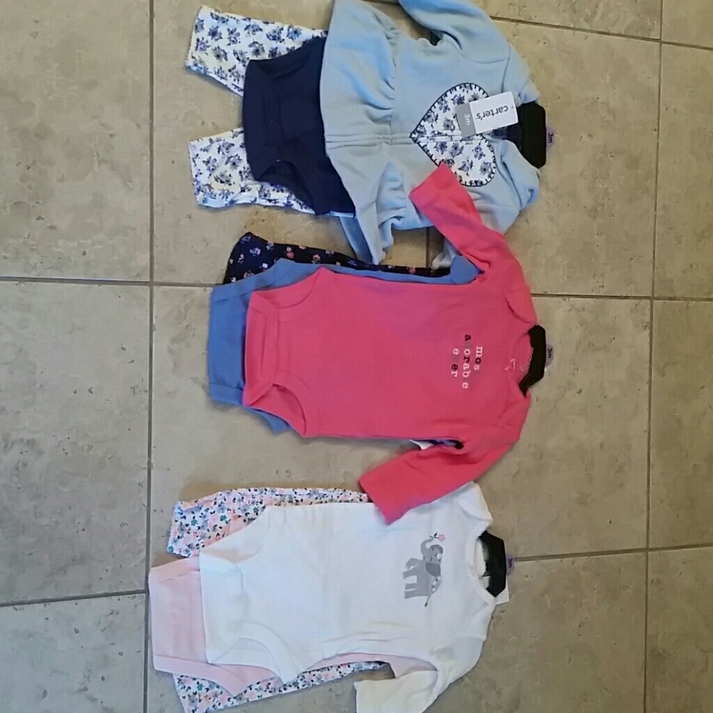 Carters Baby girl 3 sets