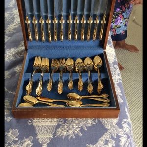 Antique Gold plated silver wear