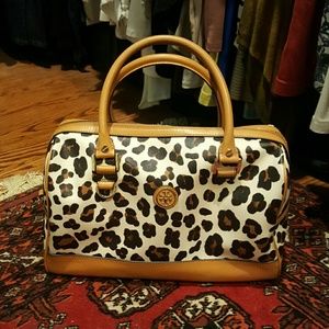 Tory Burch Kerringtkn Leopard Satchel Bag