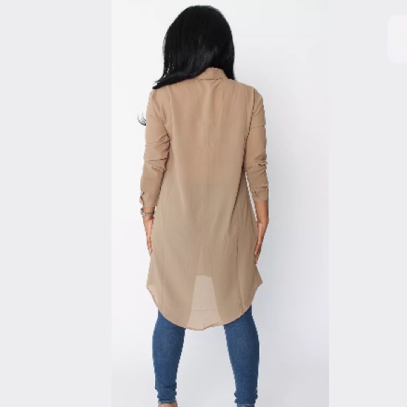 The Audrey Hepburn long chiffon top - Picture 3 of 4