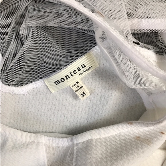 Stretch white and transparent dress - Picture 2 of 4