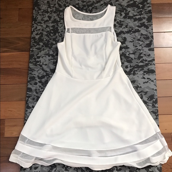 Stretch white and transparent dress - Picture 3 of 4