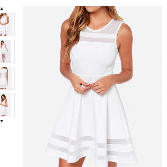 Stretch white and transparent dress - Picture 4 of 4