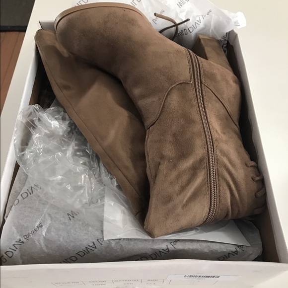 Taupe Jessica Lace Back Side-Zip Boot - Picture 2 of 4