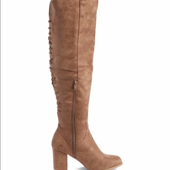 Taupe Jessica Lace Back Side-Zip Boot - Picture 4 of 4