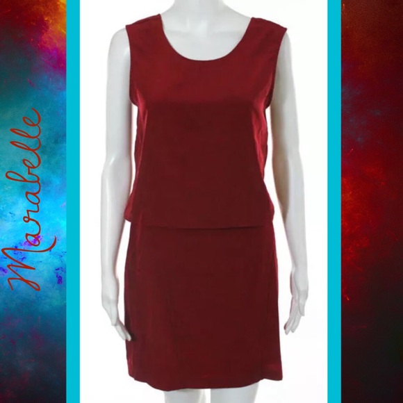 MARABELLE Gorgeous Maroon Bow Cut-Out Back Dress - Picture 1 of 4