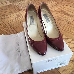 Jimmy Choo maroon pumps