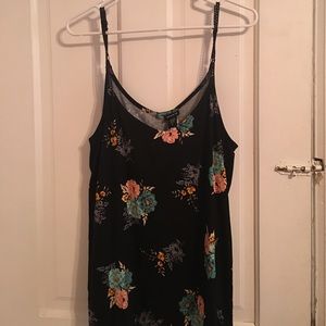 Black floral cami