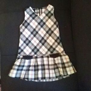 Red, Black and white dress