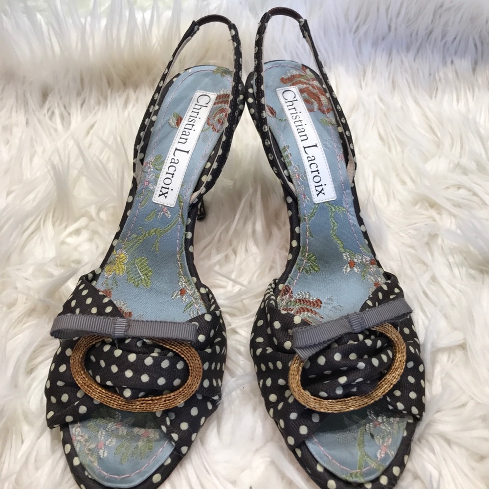 Christian Lacroix size 38 heels worn twice.