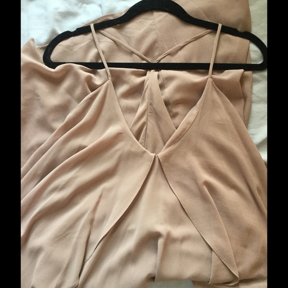 Beige draping dress