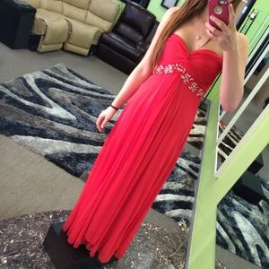 Strapless prom dress