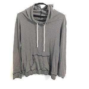 Navy blue striped hoodie