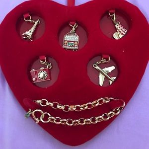 !Sale! NWT Charm bracelet w/ Swarovski elements!
