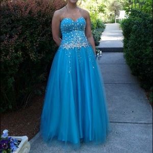 Strapless prom dress