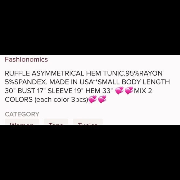 NWT Ruffle tunic dress AVAILABLE IN ALL SIZES - Picture 4 of 4