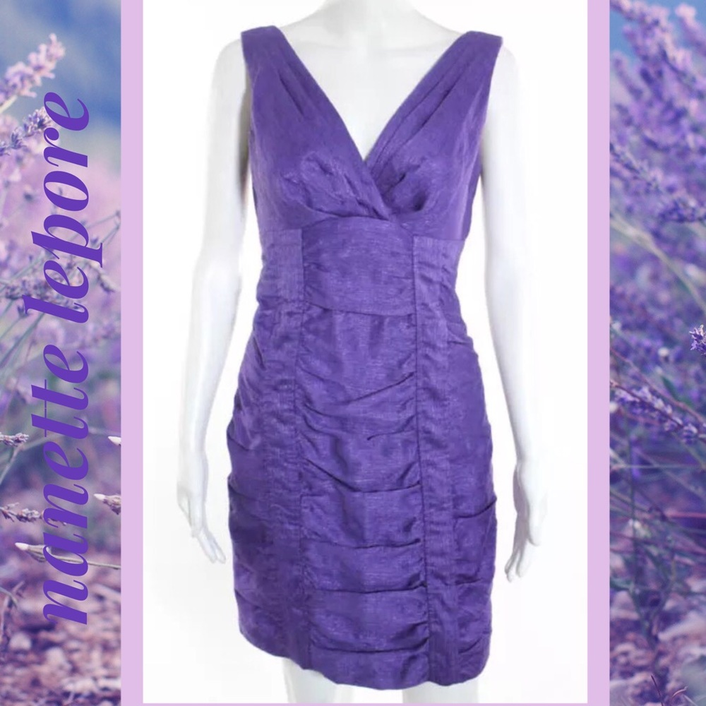 NANETTE LEPORE Gorgeous Royal Violet Purple Dress