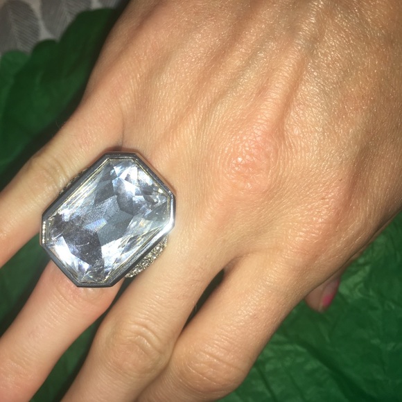 Large Diamond Statement Ring Express size 6 - Picture 2 of 4