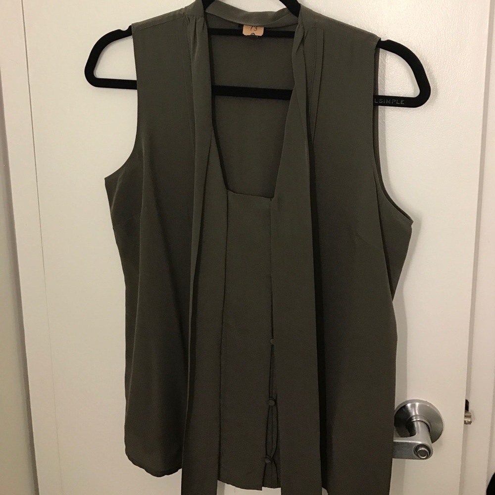 Ann Taylor Silk Tie Blouse