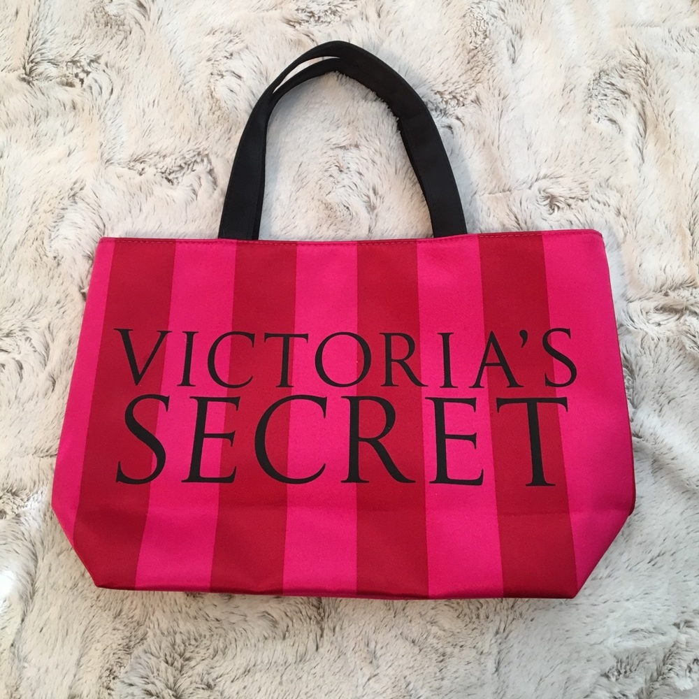 ❌SOLD❌Victoria's Secret Pink and Red Satin Tote