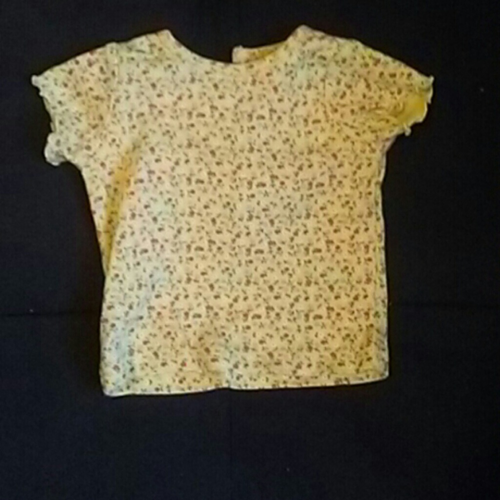 Yellow floral pattern shirt