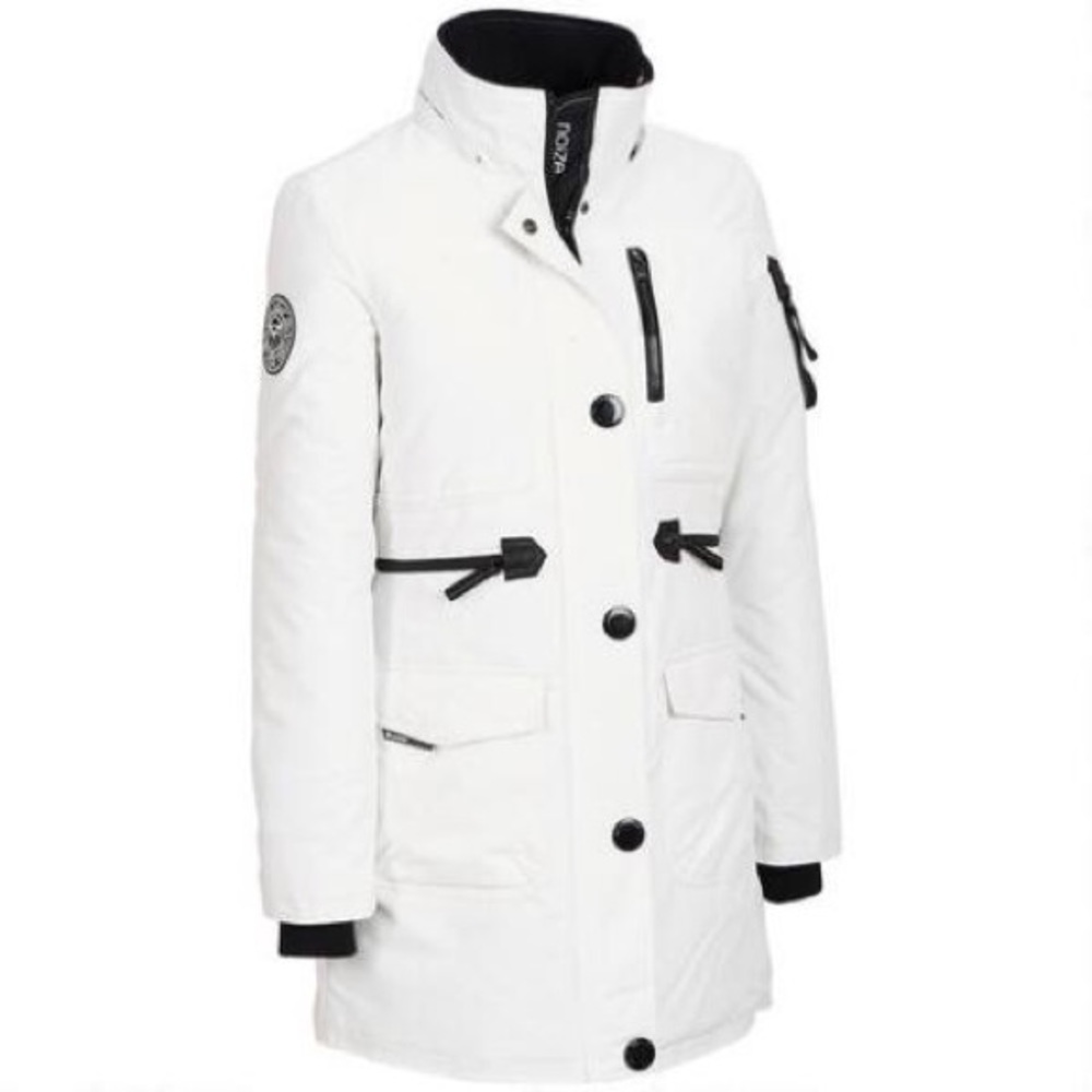 Noize 3/4 Length Parka Zipper Large Faux-Fur Hood