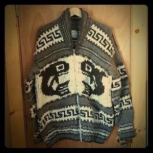 Wool Cowichan tribal sweater