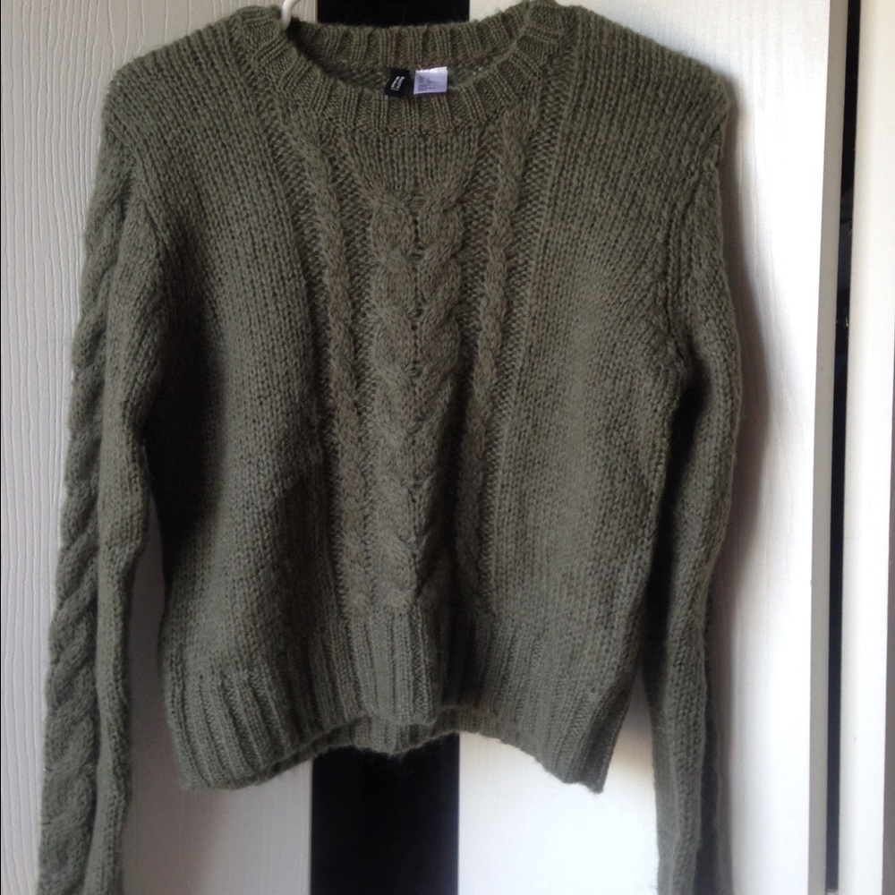 L/S olive green sweater from H&M.