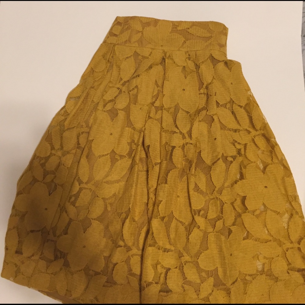 Mustard Lace Skirt