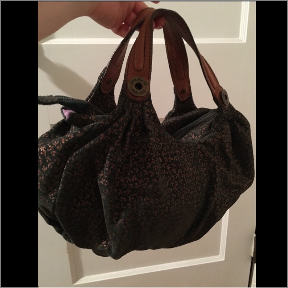 Green suede Gap handbag!!