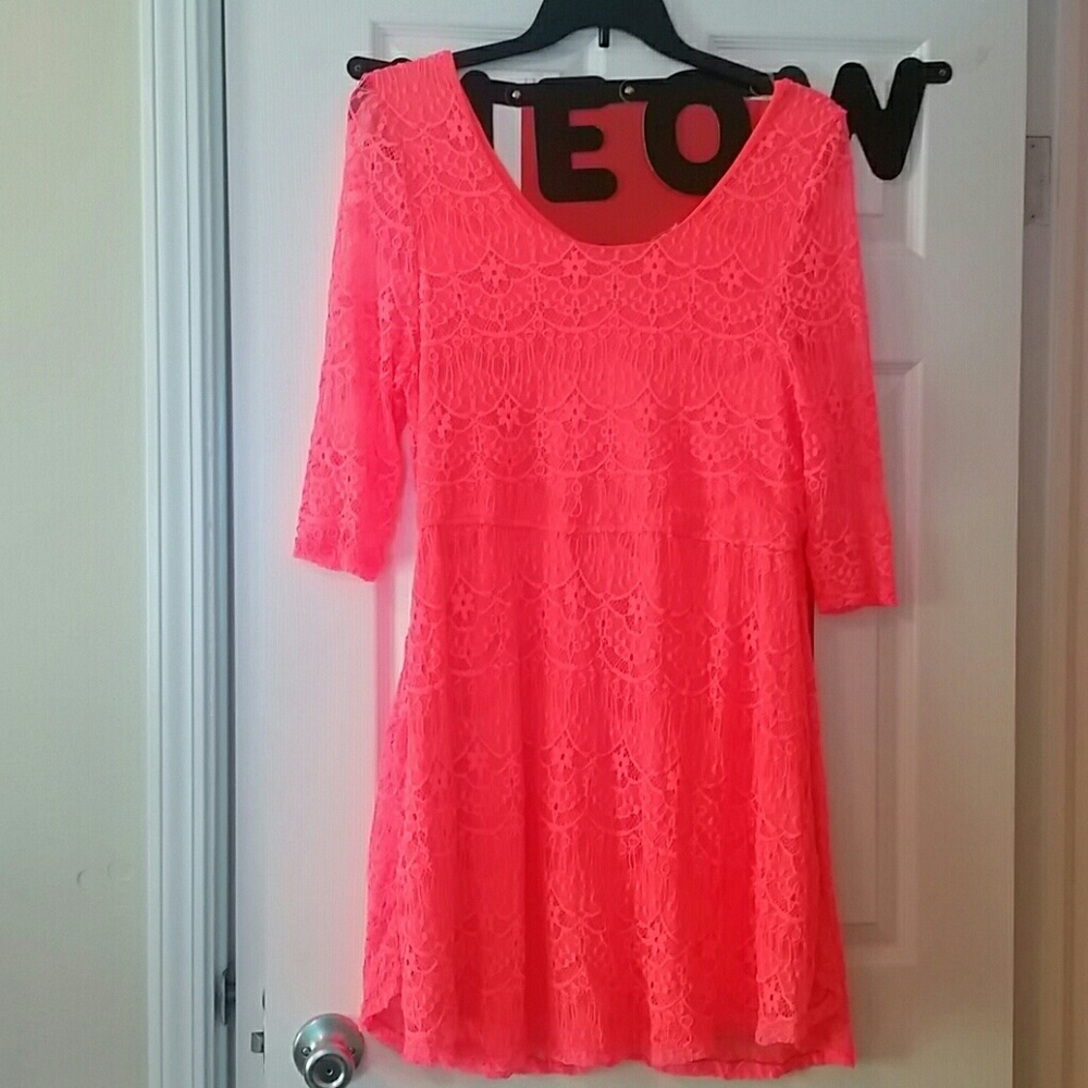 Bright orange dress